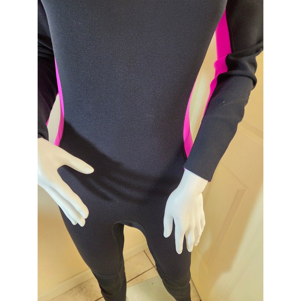 Lansru Womens 3mm Neoprene Full Body Wetsuit Black Pink Scuba Diving Surfing NWT - Picture 7 of 16